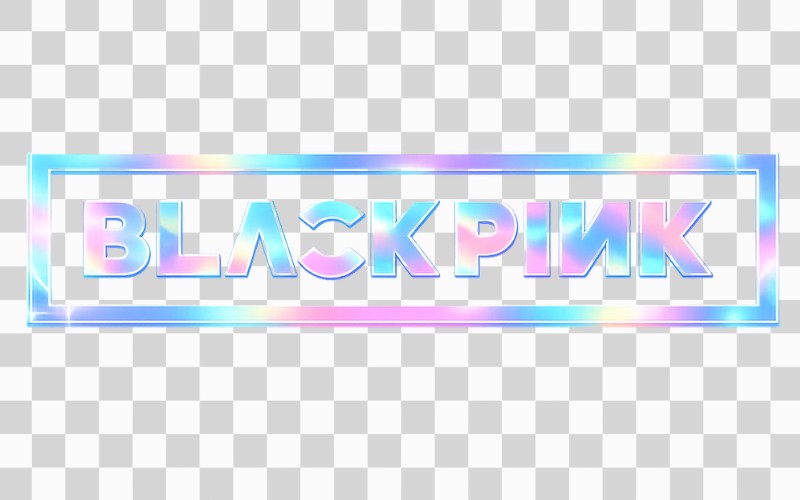 Blackpink logo kết hợp hiệu ứng hologram