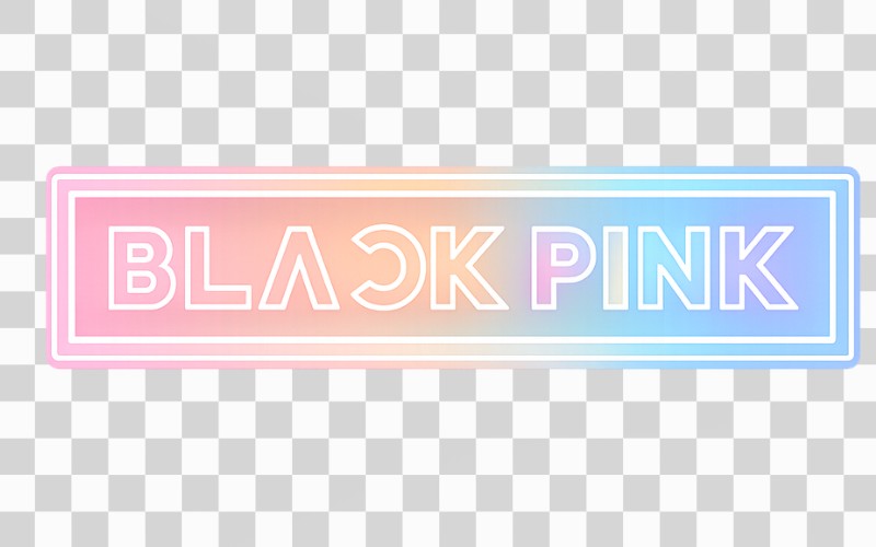 Blackpink logo kết hợp màu sắc pastel nhẹ nhàng