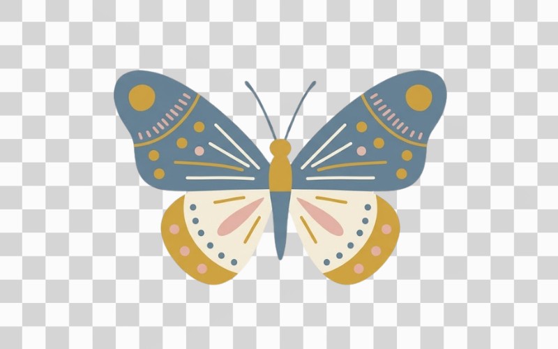 Bướm vector phong cách Scandinavian