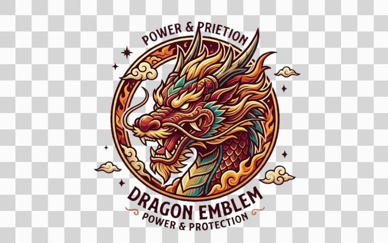Đầu rồng vector dùng cho in ấn – decal – tem nhãn