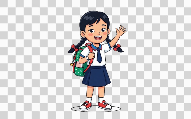 Học sinh vector phong cách hoạt hình
