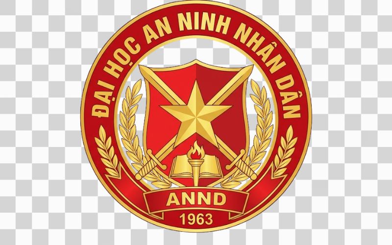 Logo Đại học An ninh nhân dân kết hợp biểu tượng an ninh – bảo vệ