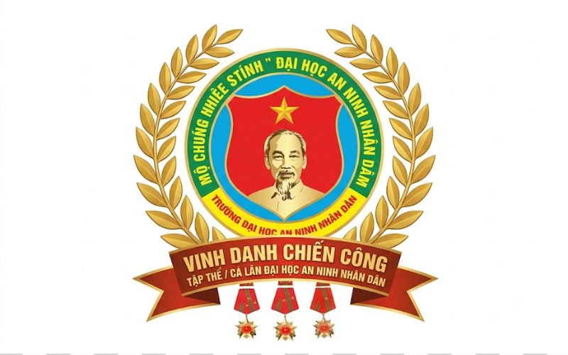 Logo Đại học An ninh nhân dân kết hợp huân chương – vinh danh chiến công