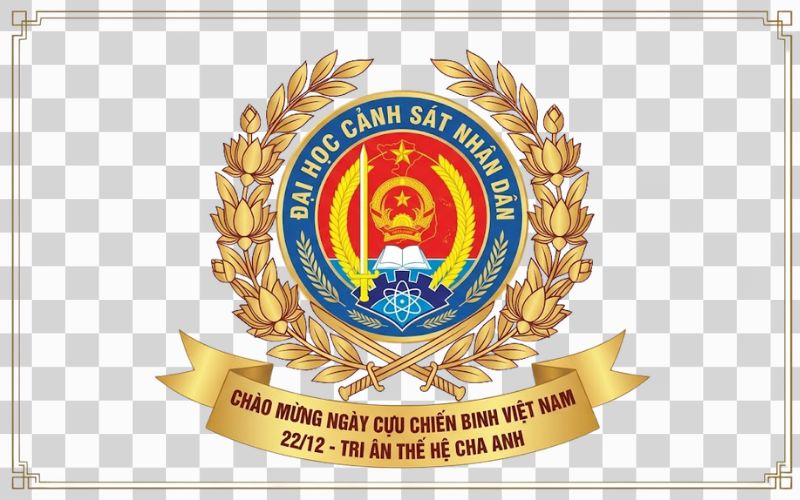 Logo Đại học Cảnh sát nhân dân kết hợp Ngày Cựu Chiến binh
