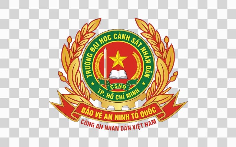Logo Đại học Cảnh sát nhân dân kết hợp biểu tượng cảnh sát