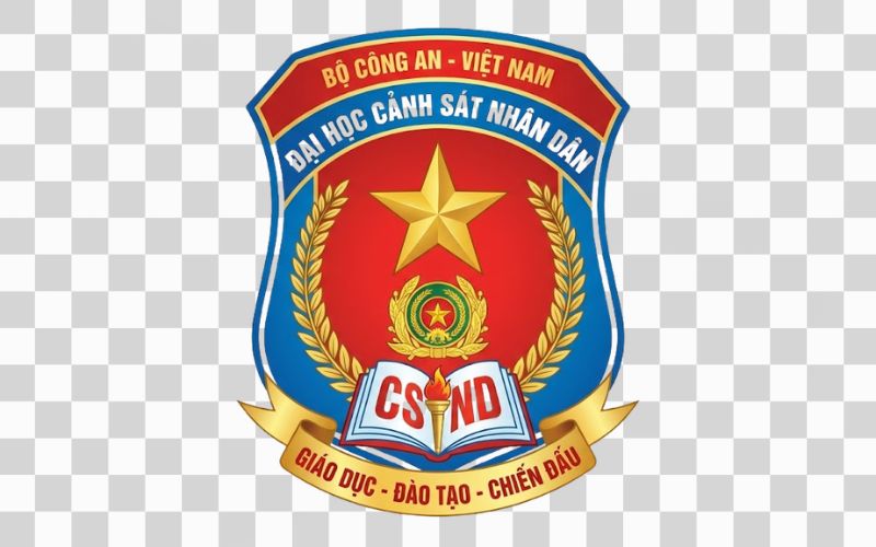 Logo Đại học Cảnh sát nhân dân kết hợp yếu tố giáo dục
