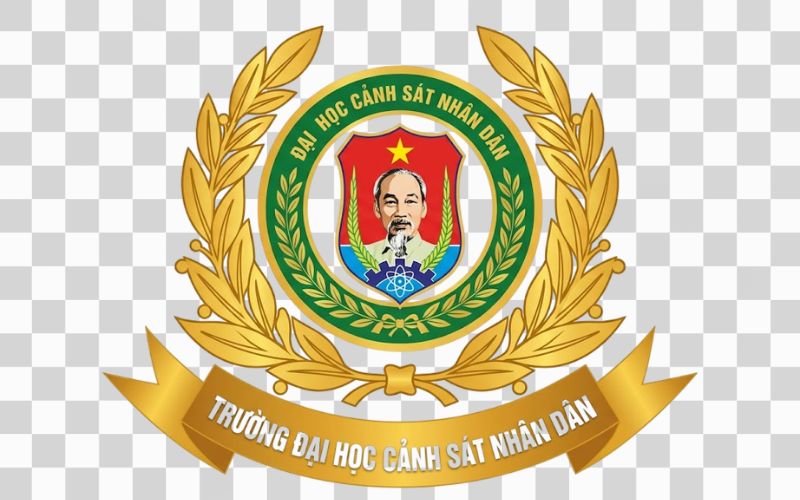 Logo Đại học Cảnh sát nhân dn kết hợp vòng nguyệt quế