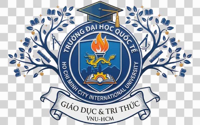 Logo HCMIU kết hợp biểu tượng giáo dục – tri thức
