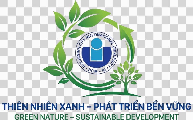 Logo HCMIU kết hợp thiên nhiên xanh – phát triển bền vững