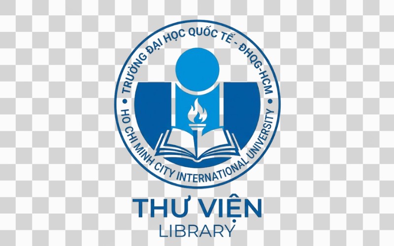 Logo HCMIU kết hợp thư viện – biểu tượng tri thức
