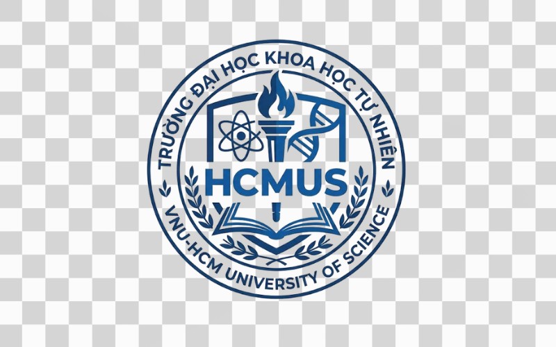 Logo HCMUS kết hợp biểu tượng giáo dục