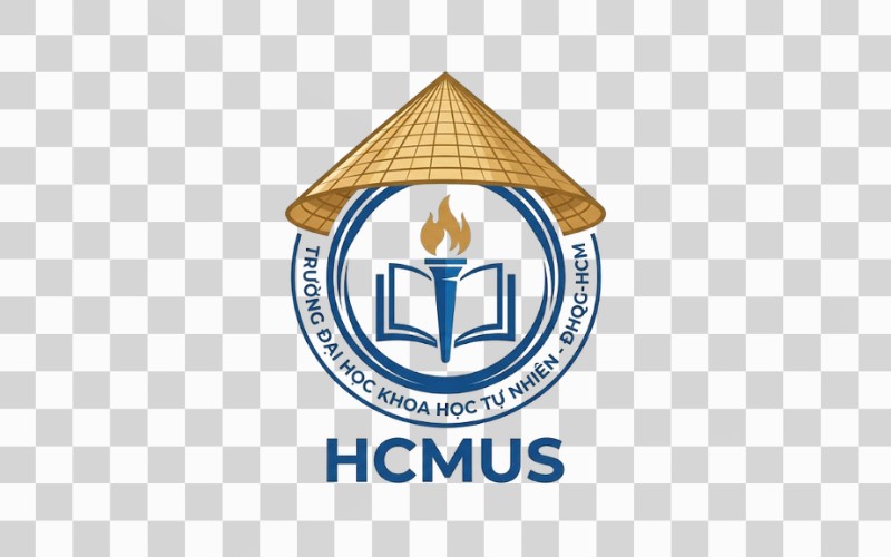 Logo HCMUS kết hợp nón lá Việt Nam