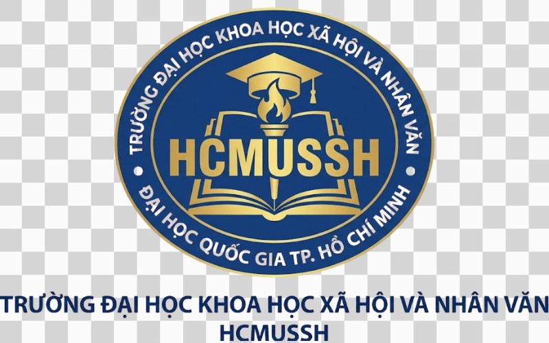 Logo HCMUSSH kết hợp biểu tượng giáo dục