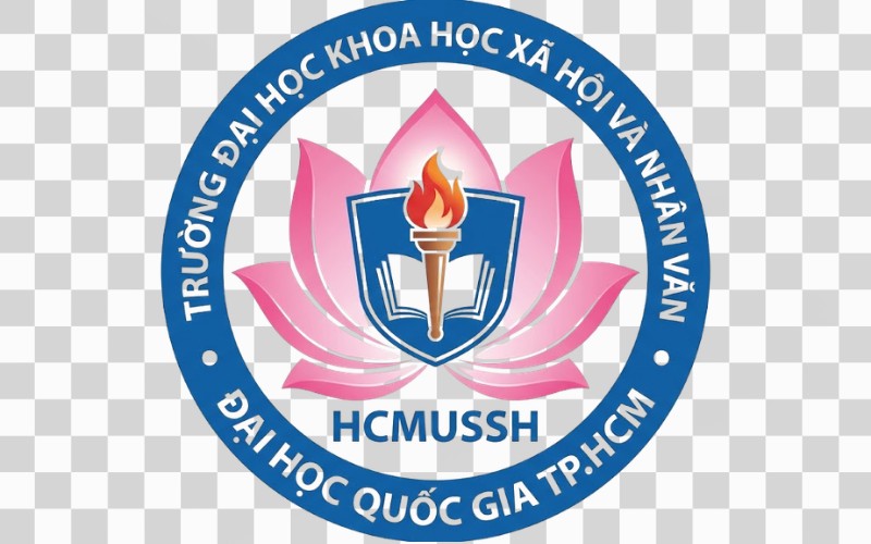 Logo HCMUSSH kết hợp hoa sen Việt Nam