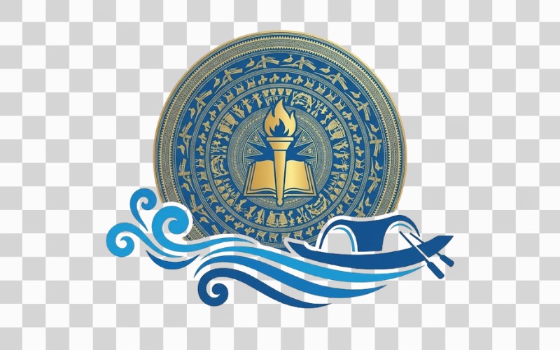 Logo HCMUSSH kết hợp sông nước