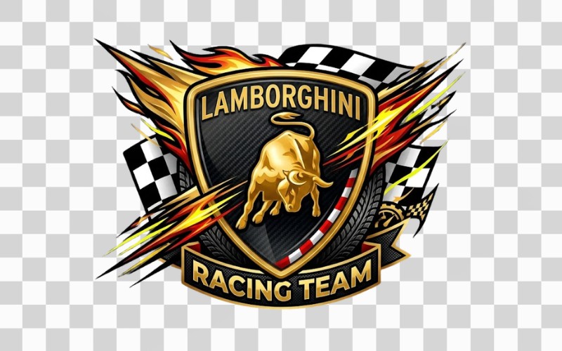 Logo Lamborghini phong cách racing