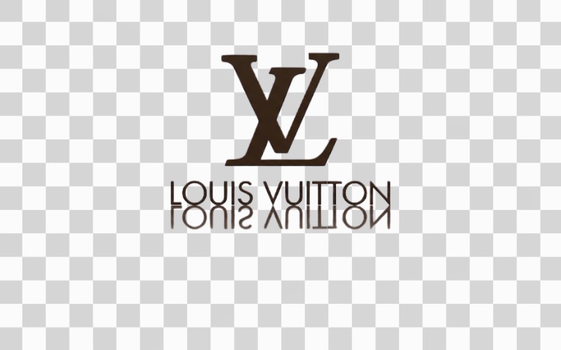 Logo Louis Vuitton PNG kết hợp hiệu ứng phản chiếu