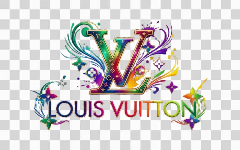 Logo Louis Vuitton PNG kết hợp màu sắc sáng tạo