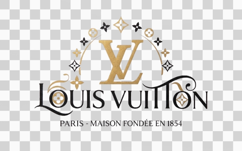 Logo Louis Vuitton vector kết hợp typography sáng tạo