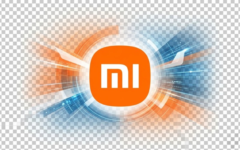 Logo MI kết hợp nền trừu tượng
