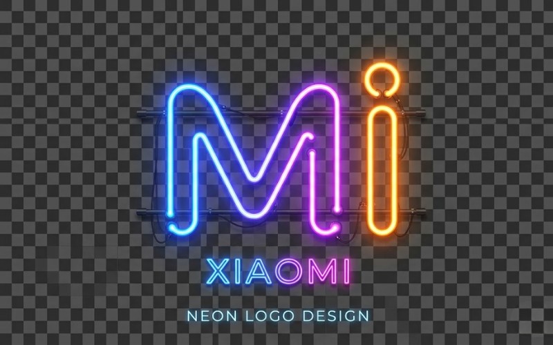 Logo MI phong cách neon