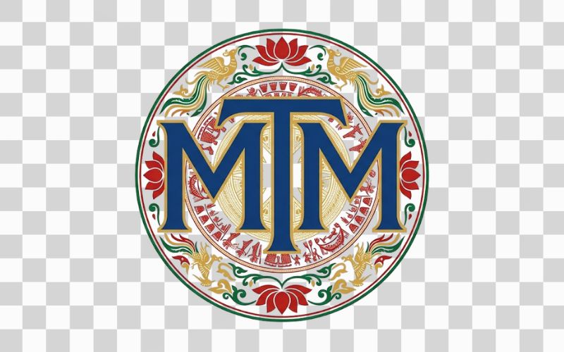 Logo MTM kết hợp họa tiết hoa văn dân gian Việt Nam