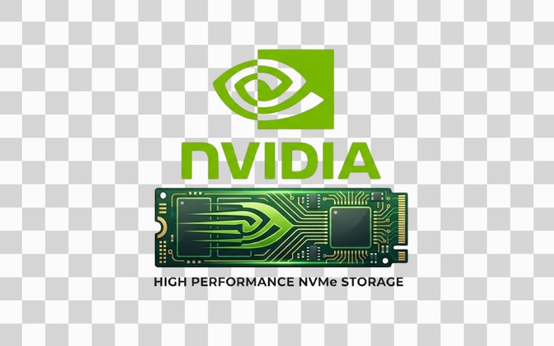Logo NVIDIA kết hợp ổ cứng SSD
