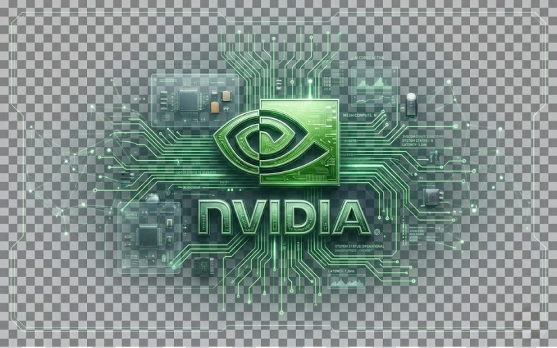 Logo NVIDIA phong cách tech công nghệ