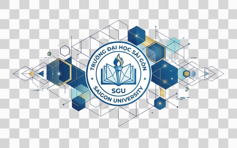 Logo SGU kết hợp hình học