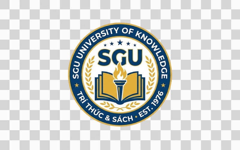 Logo SGU kết hợp sách & tri thức