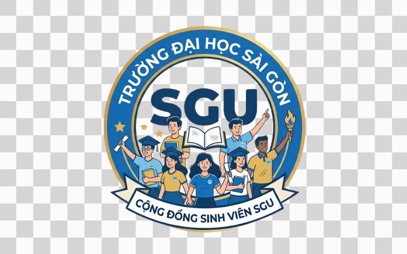 Logo SGU kết hợp sinh viên
