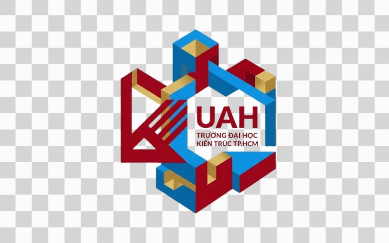 Logo UAH kết hợp hình khối không gian sáng tạo