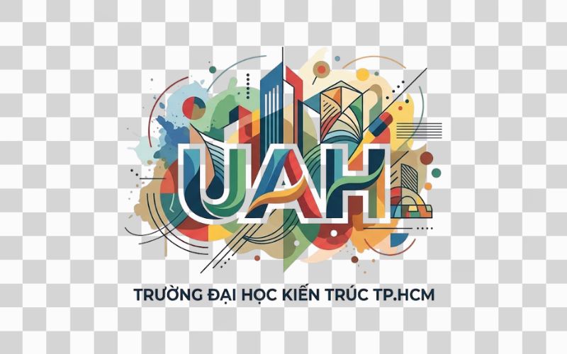 Logo UAH kết hợp phong cách nghệ thuật trừu tượng
