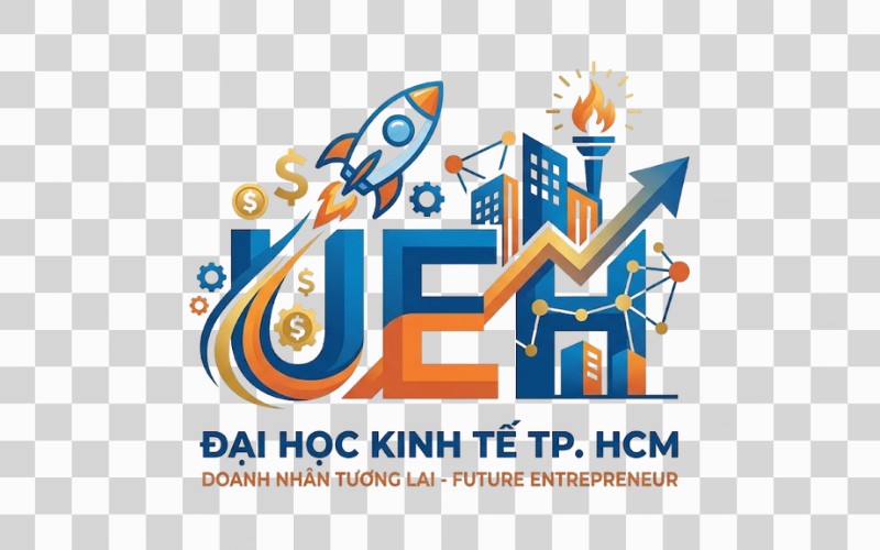 Logo UEH kết hợp concept doanh nhân tương lai