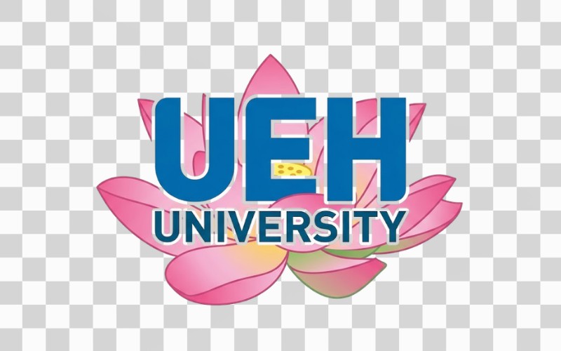 Logo UEH kết hợp hoa sen Việt Nam