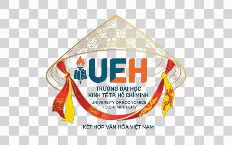 Logo UEH kết hợp nón lá Việt Nam