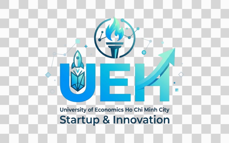 Logo UEH kết hợp phong cách startup trẻ