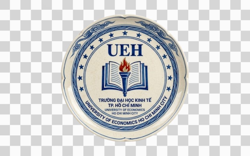 Logo UEH phong cách gốm Bát Tràng