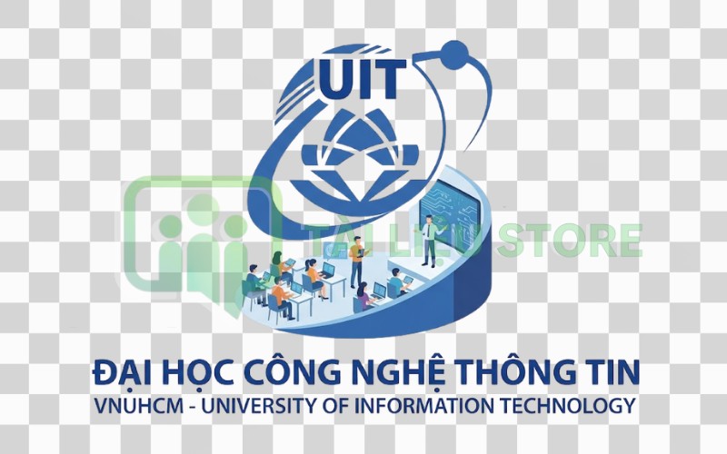 Logo UIT kết hợp lớp học – giảng đường