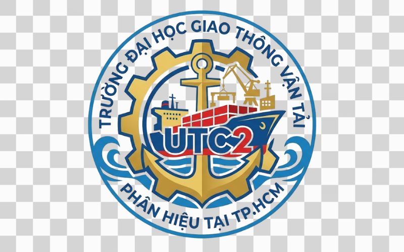 Logo UTC2 kết hợp sóng biển và cảng biển