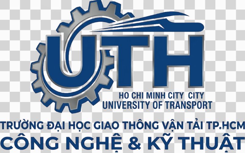 Logo UTH kết hợp bánh răng công nghiệp đặc trưng