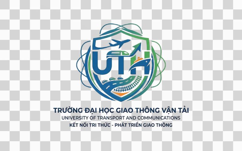 Logo UTH kết hợp biểu tượng giao thông