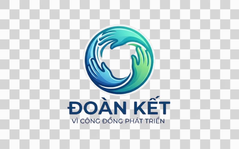 Logo bàn tay vector kết hợp biểu tượng đoàn kết
