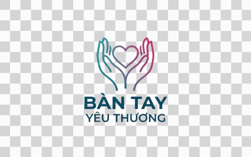 Logo bàn tay vector kết hợp trái tim