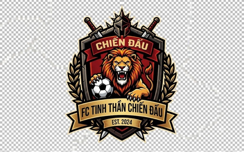 Logo bóng đá biểu tượng tinh thần chiến đấu