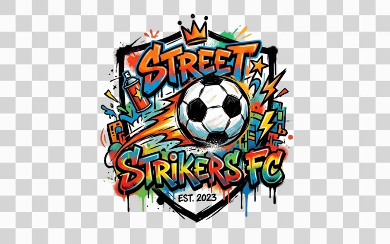 Logo bóng đá graffiti đường phố