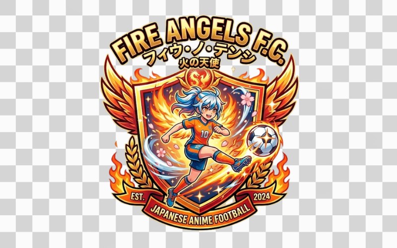 Logo bóng đá phong cách anime Nhật Bản