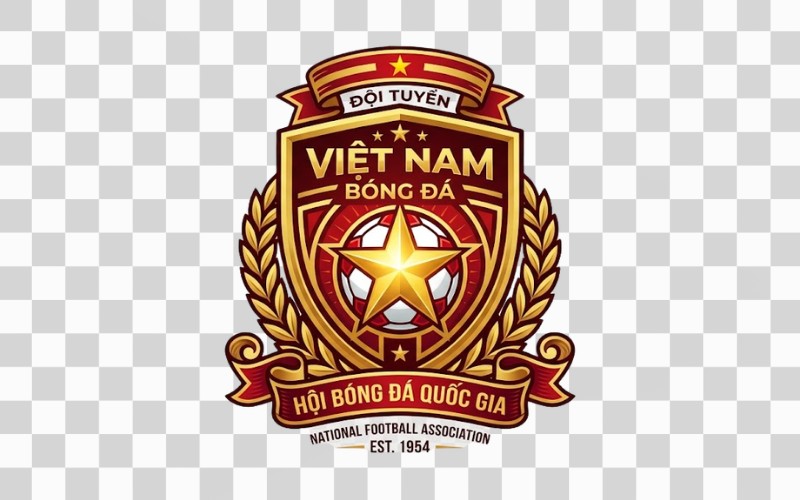 Logo bóng đá vector kết hợp cờ quốc gia