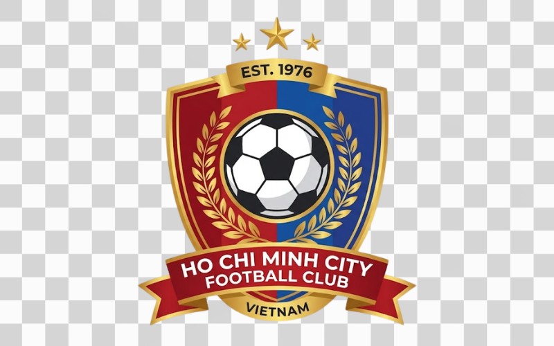 Logo bóng đá vector kết hợp khiên
