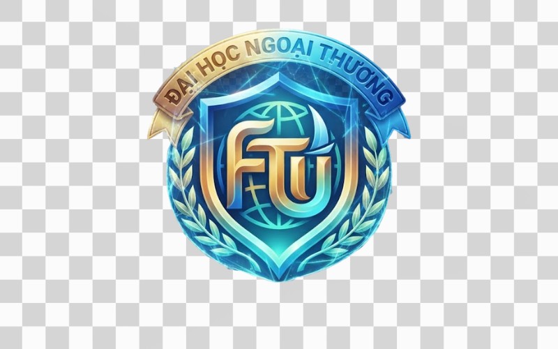 Logo đại học ngoại thương hologram